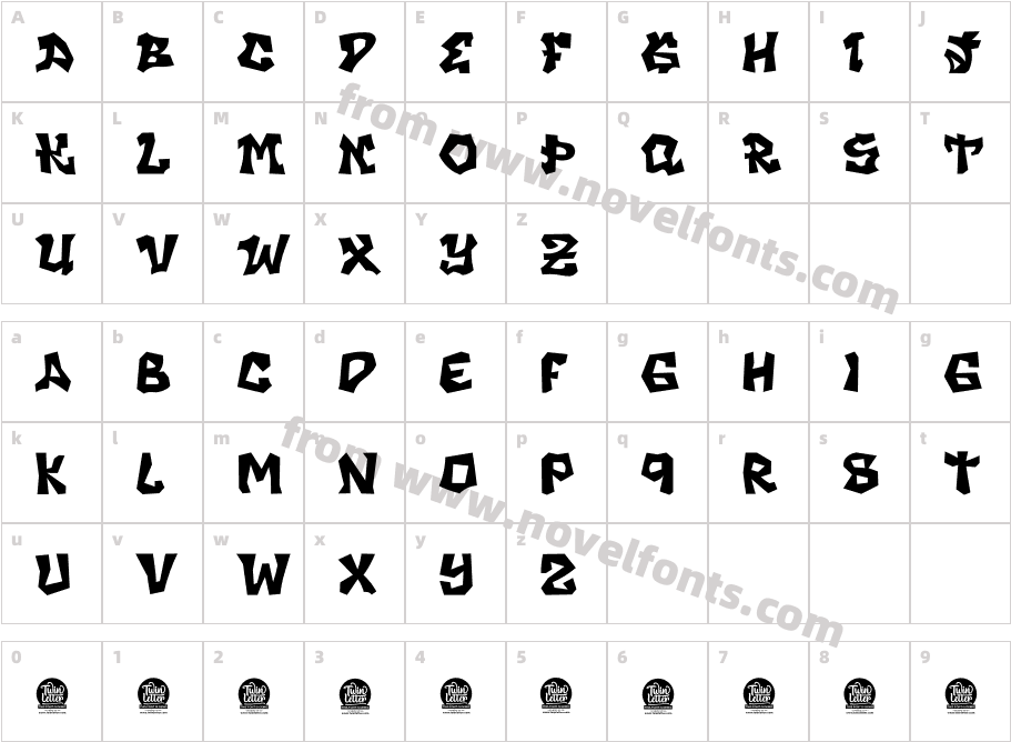 KINGER PERSONAL USECharacter Map