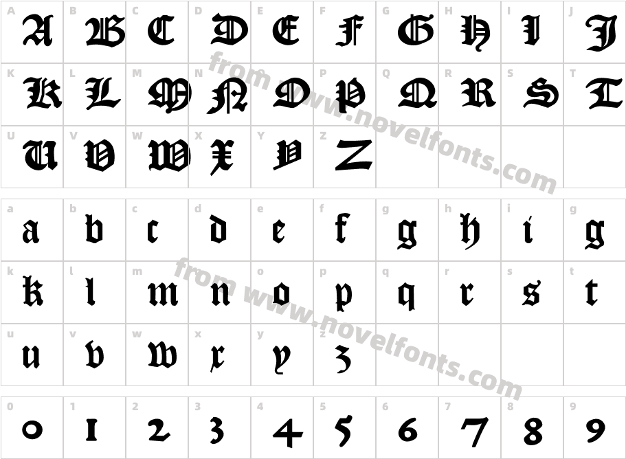 KJV 1611Character Map