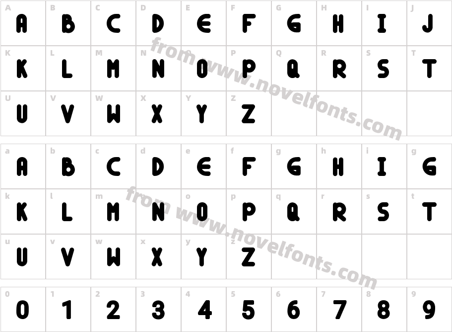 KONTANARegularCharacter Map