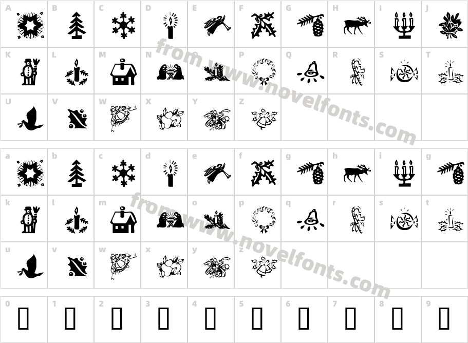 KR Christmas Time 2Character Map