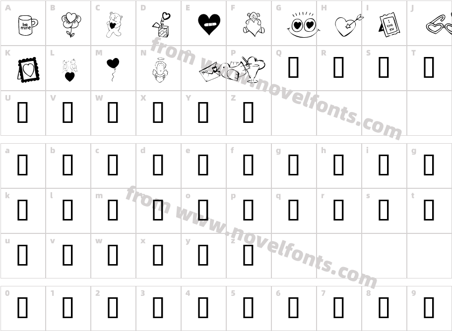 KR Cuori Divertenti 4Character Map