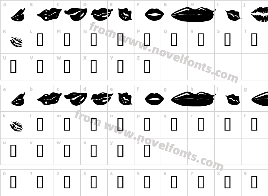 KR LippyCharacter Map