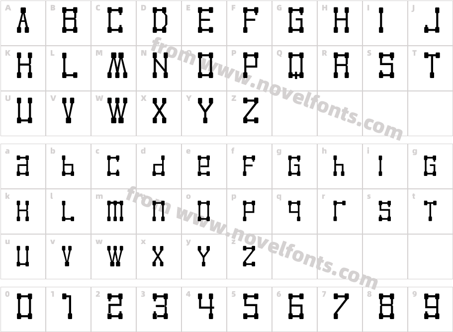 KVADROCharacter Map