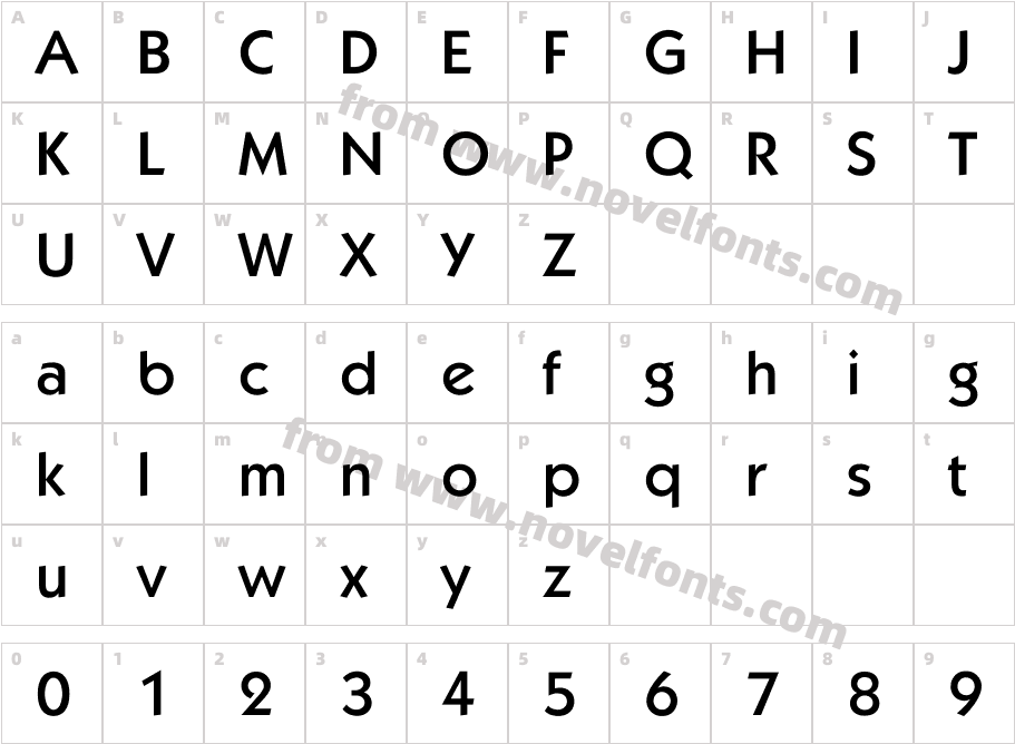 Kabel-MediumCharacter Map