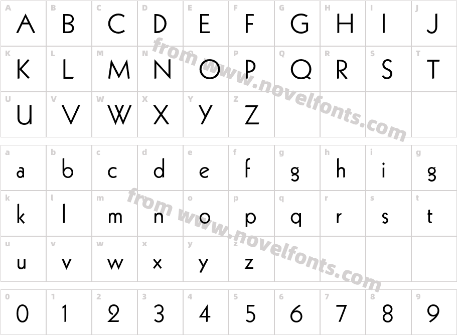 KabelLTStd-BookCharacter Map