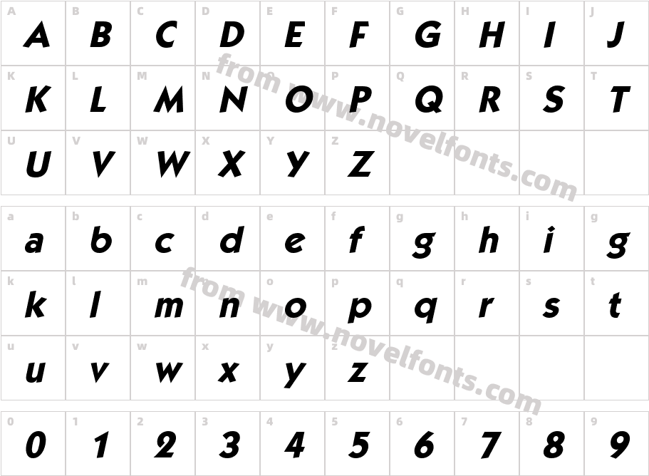 KabobExtrabold ItalicCharacter Map