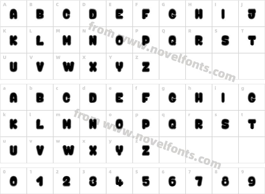 Kaboom & Bang$Character Map