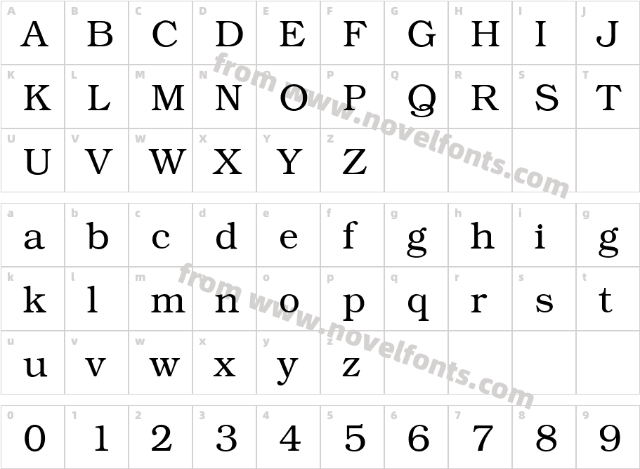 KacstOneCharacter Map