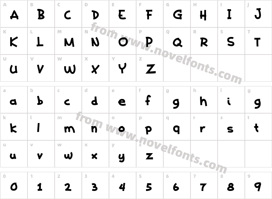 Kaeden BoldCharacter Map