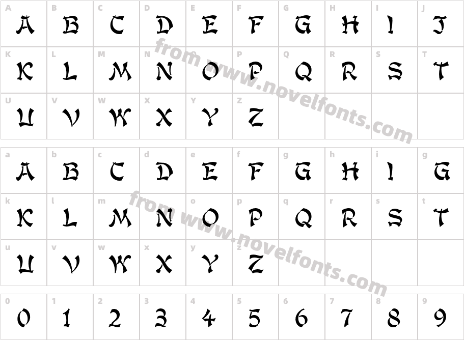 KanbanStdCharacter Map