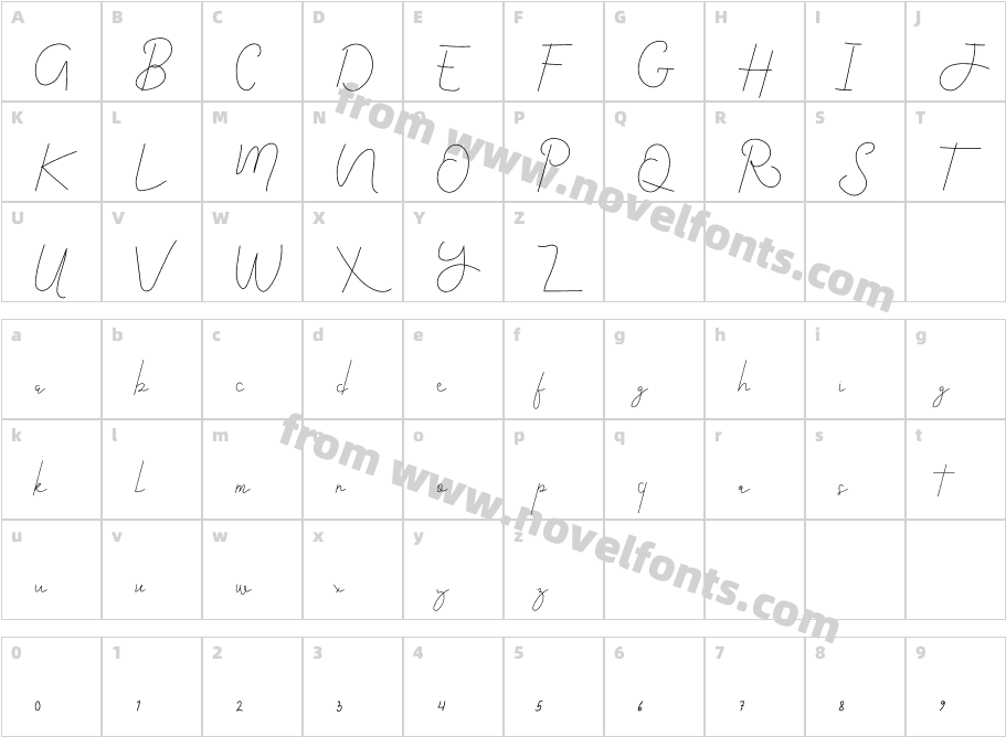 KanyaRegularCharacter Map