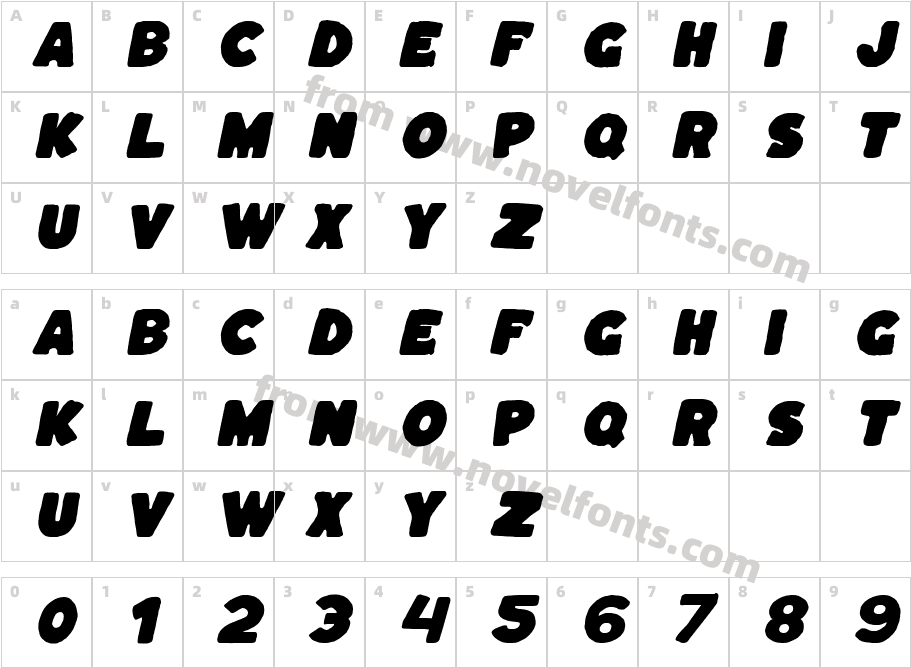 Kaph ItalicCharacter Map