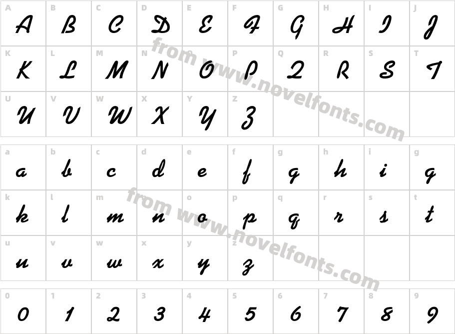 Kaplan-BoldCharacter Map