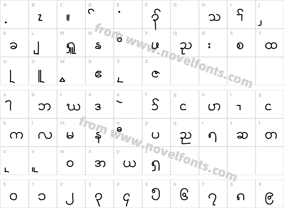 Karen Comic NormalCharacter Map