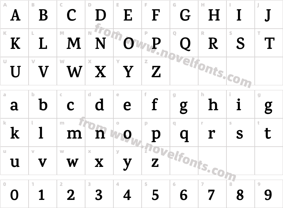 Karma BoldCharacter Map