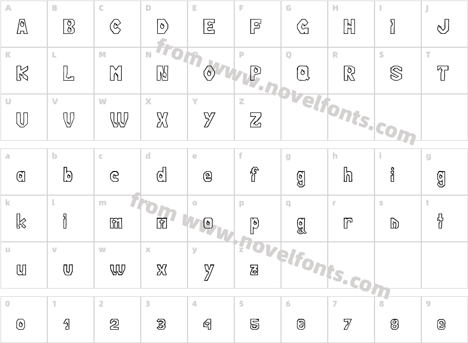 KarolinaDizajn 1Character Map