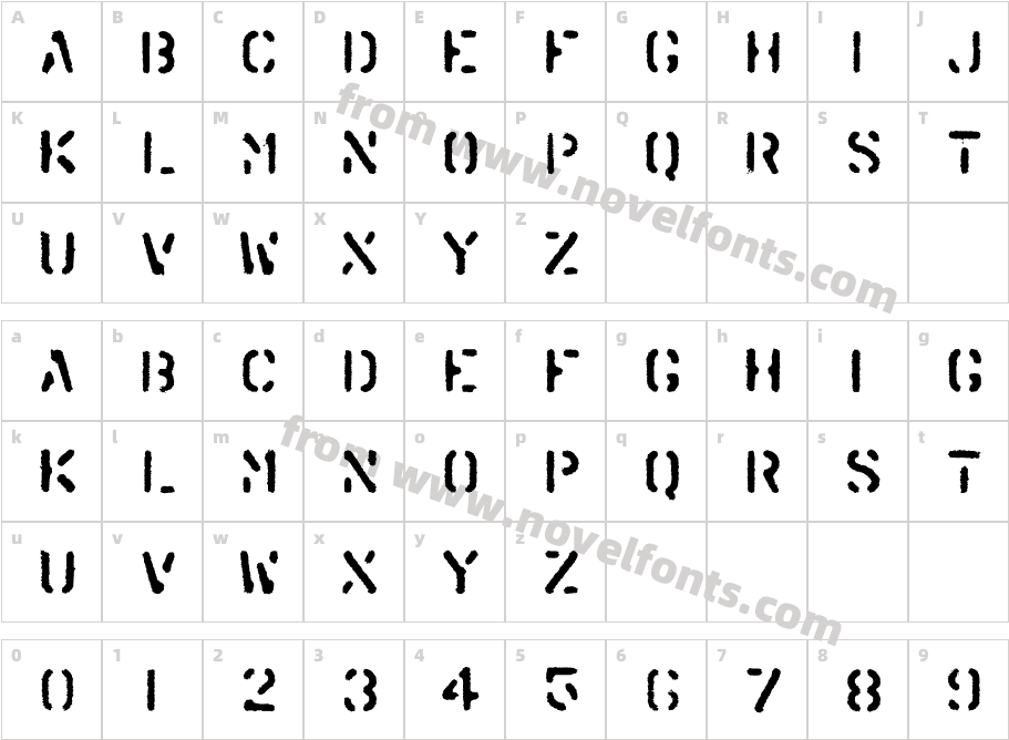 KartonCharacter Map