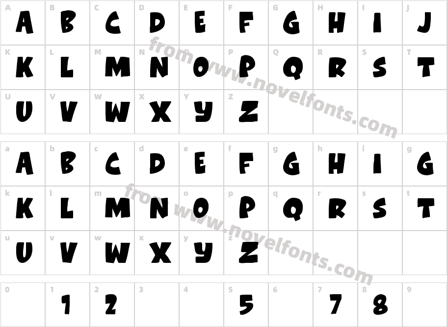 KartunRegularCharacter Map