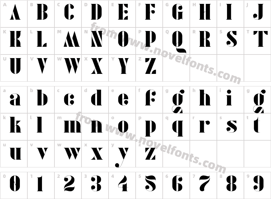 Kate-MediumCharacter Map