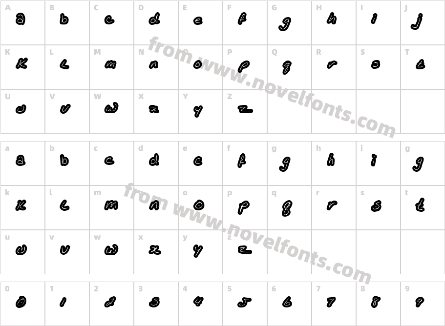 KathleenLowercaseCharacter Map