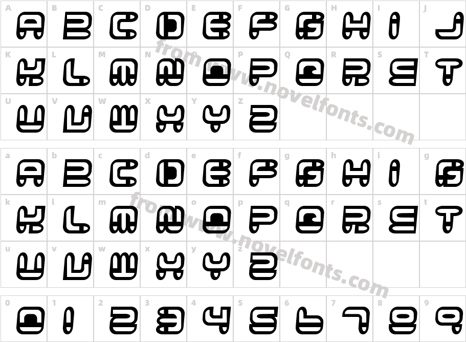 KauzmoeCharacter Map