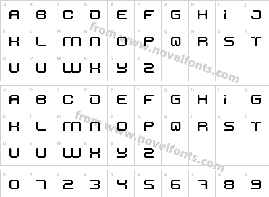 ATRON RoundedCharacter Map