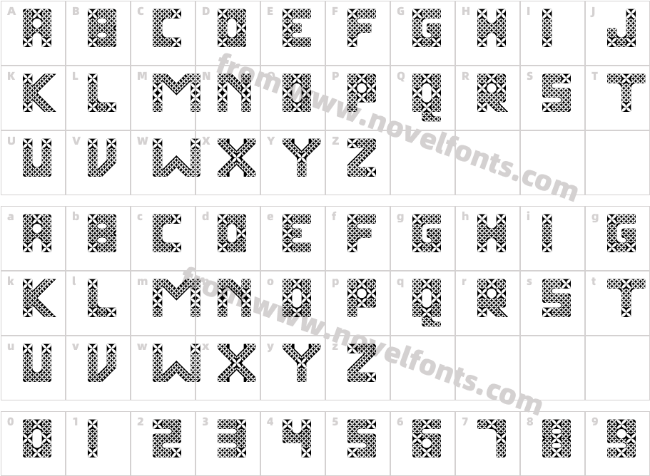 Kawung Textile RegularCharacter Map