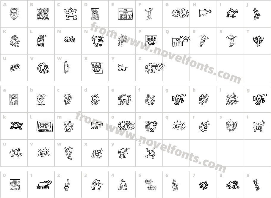 Keith HaringCharacter Map