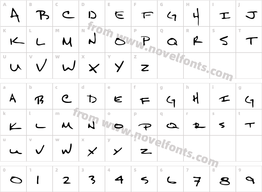 KeithsHand-PlainCharacter Map