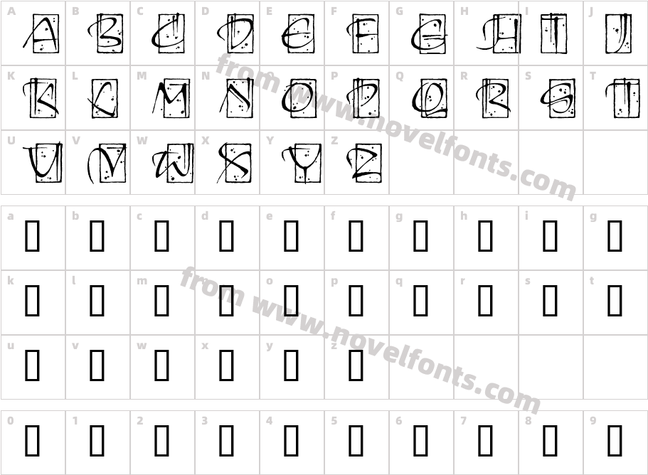 KendoInitialsITC TTCharacter Map