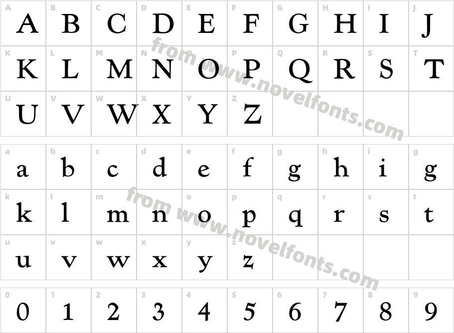 KennerleyOldstyleBQ-MediumCharacter Map