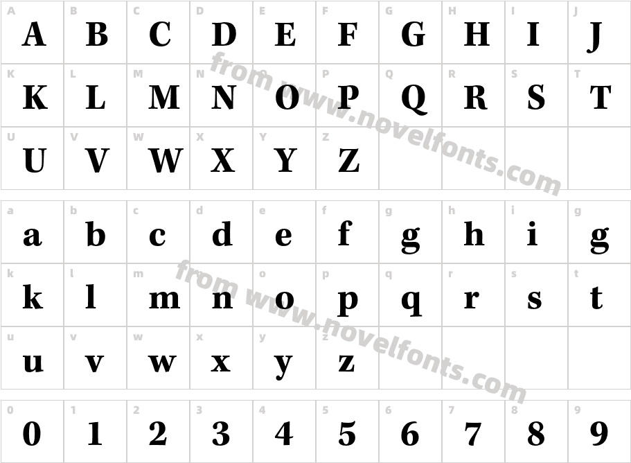 KeplerStd-BoldCaptCharacter Map