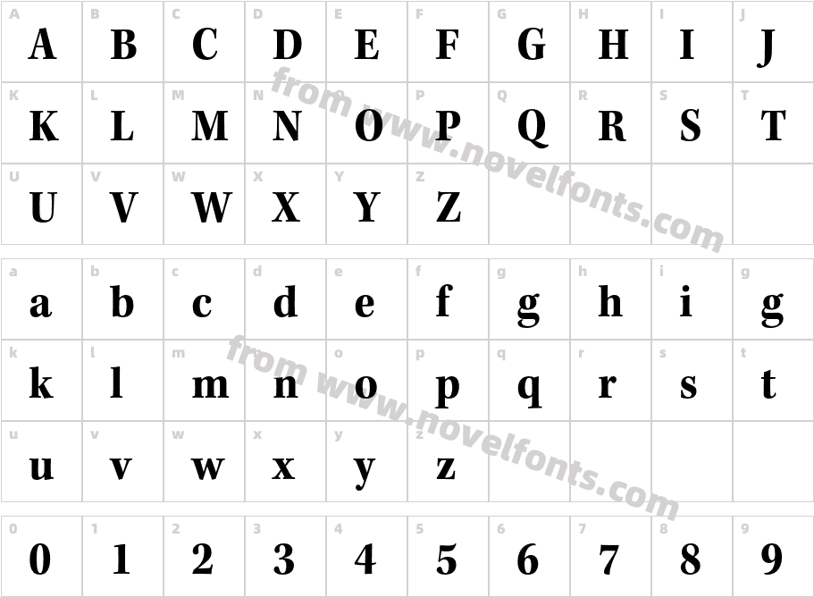 KeplerStd-BoldScnCharacter Map