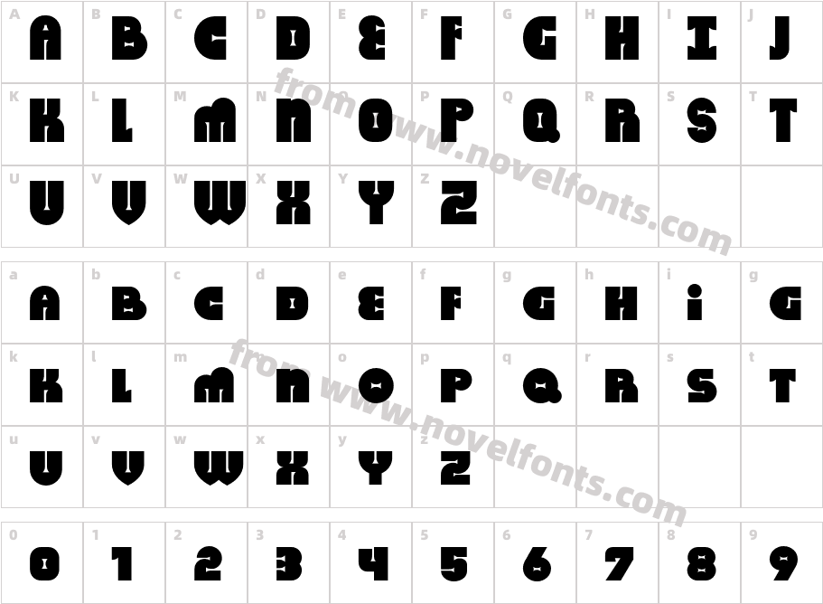 Kernit FilledCharacter Map