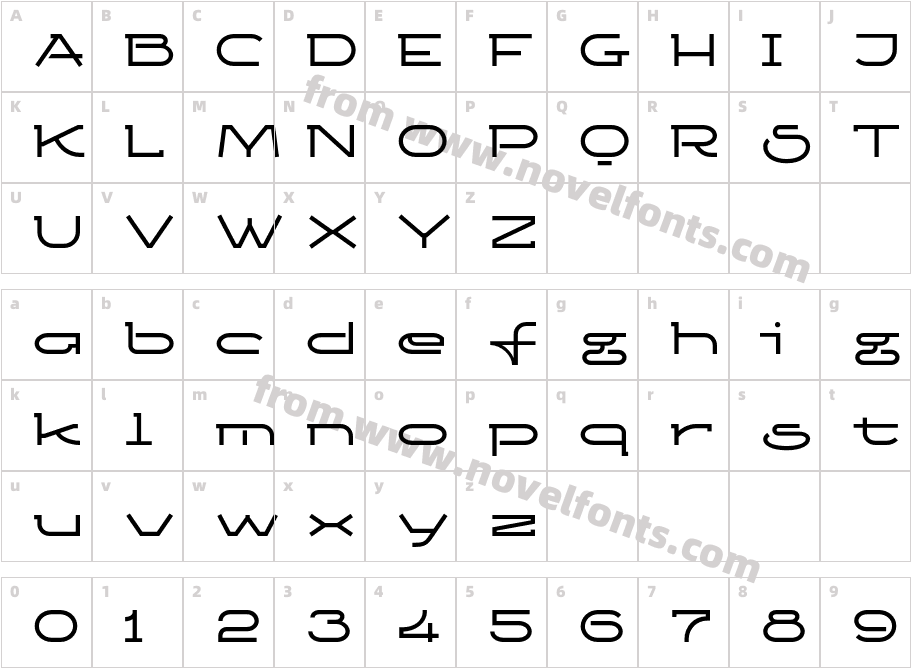 Ketosag Condensed BoldCharacter Map