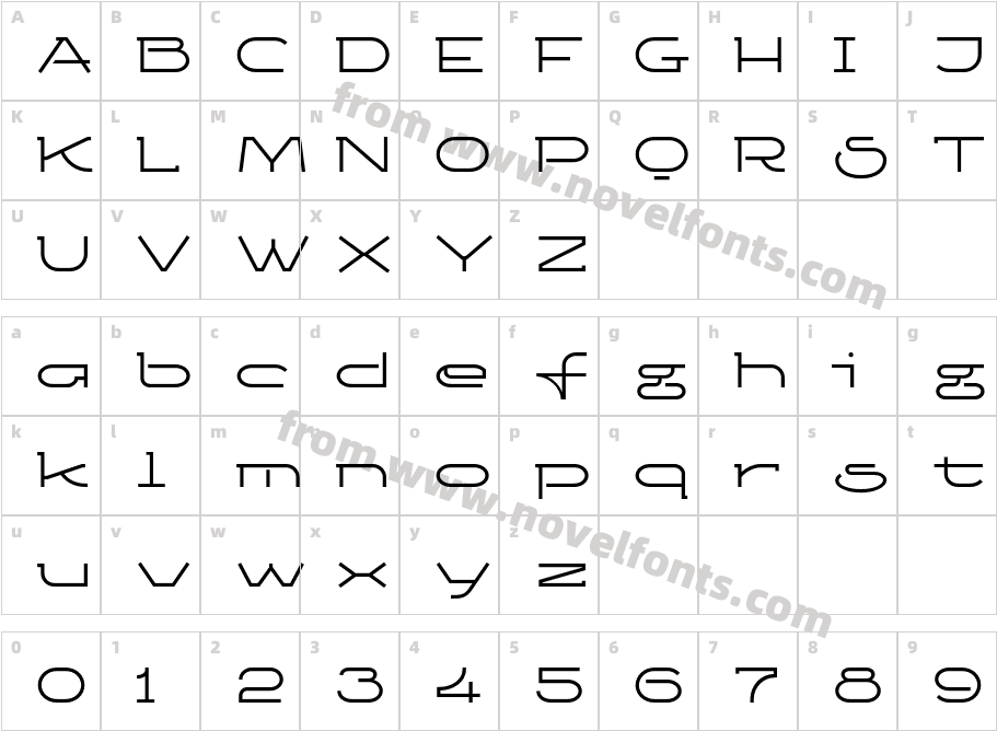 Ketosag CondensedCharacter Map