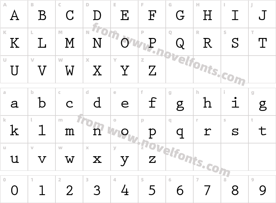 Keyboard Elite SSi BoldCharacter Map