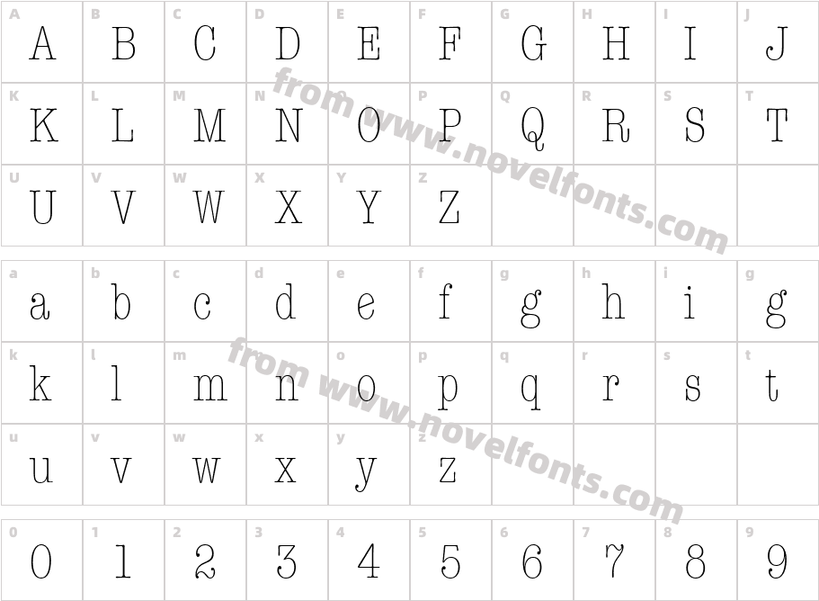 Keyboard Light CondensedAlt SSi Light Condensed AlternateCharacter Map