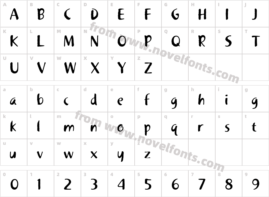 KhakiStd-1Character Map