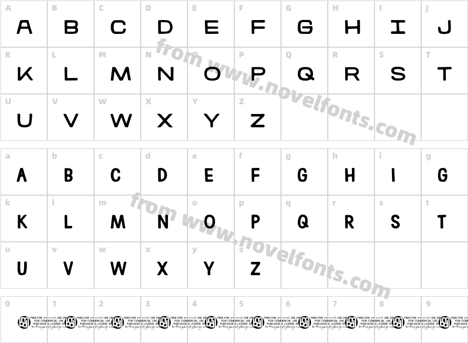 KiTestRings BoldCharacter Map