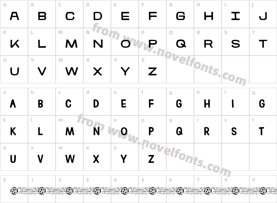 KiTestRings BoldCharacter Map