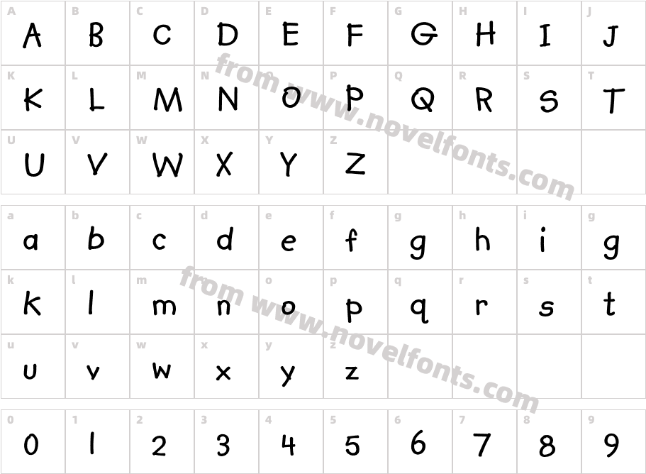 KidprintMTStd-BoldCharacter Map