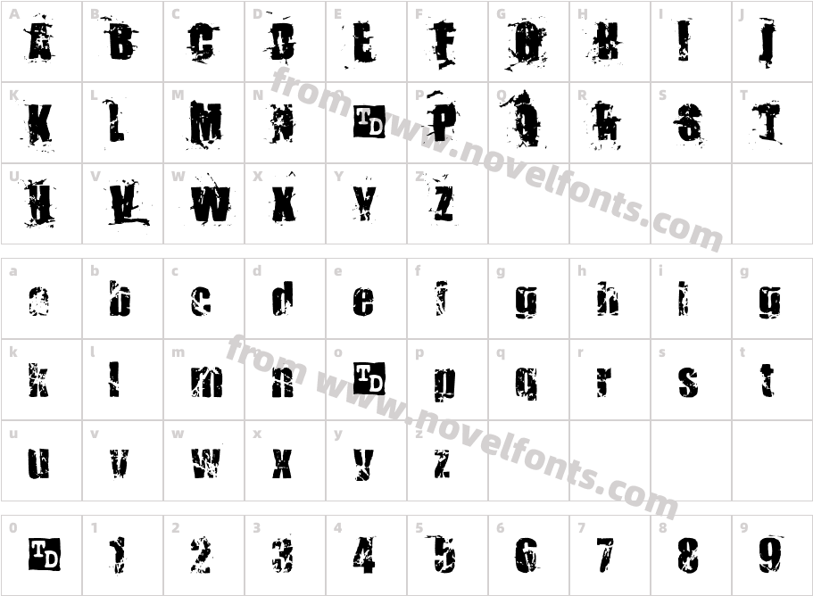 Killer Ants Trial VersionCharacter Map