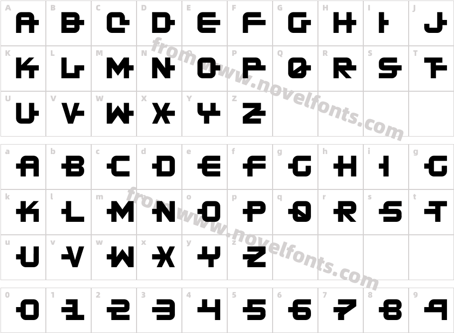 Kinex XCharacter Map