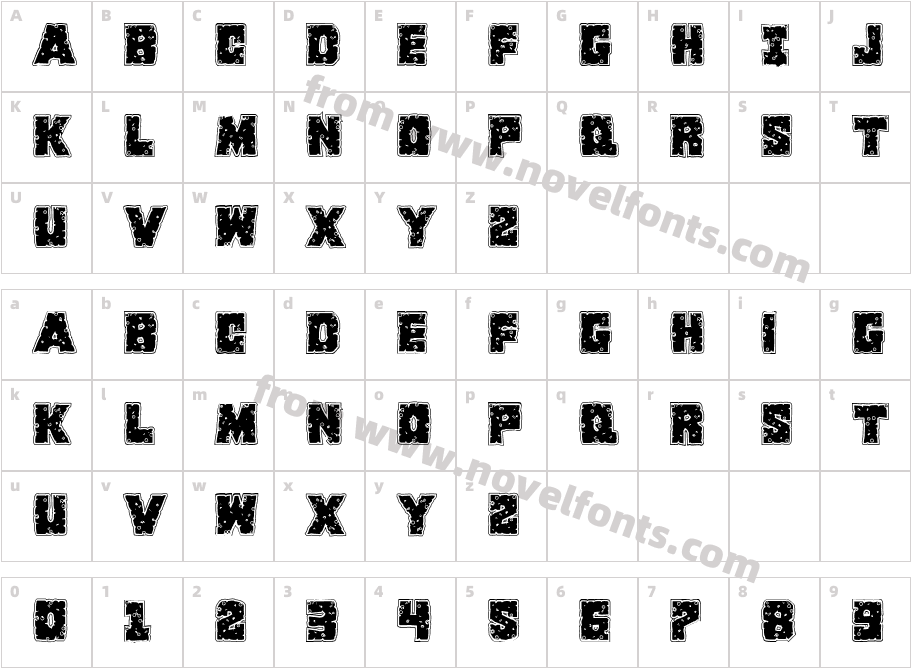 King Commando Riddled RegularCharacter Map