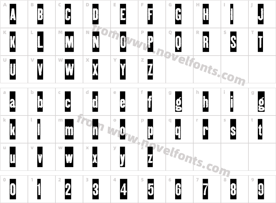 Kipp-No4Character Map