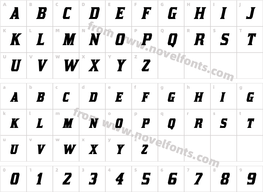 Kirsty-BoldItalicCharacter Map