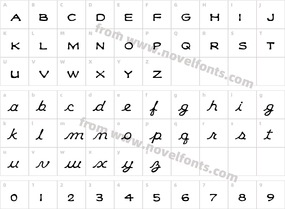 Klee CapScriptCharacter Map