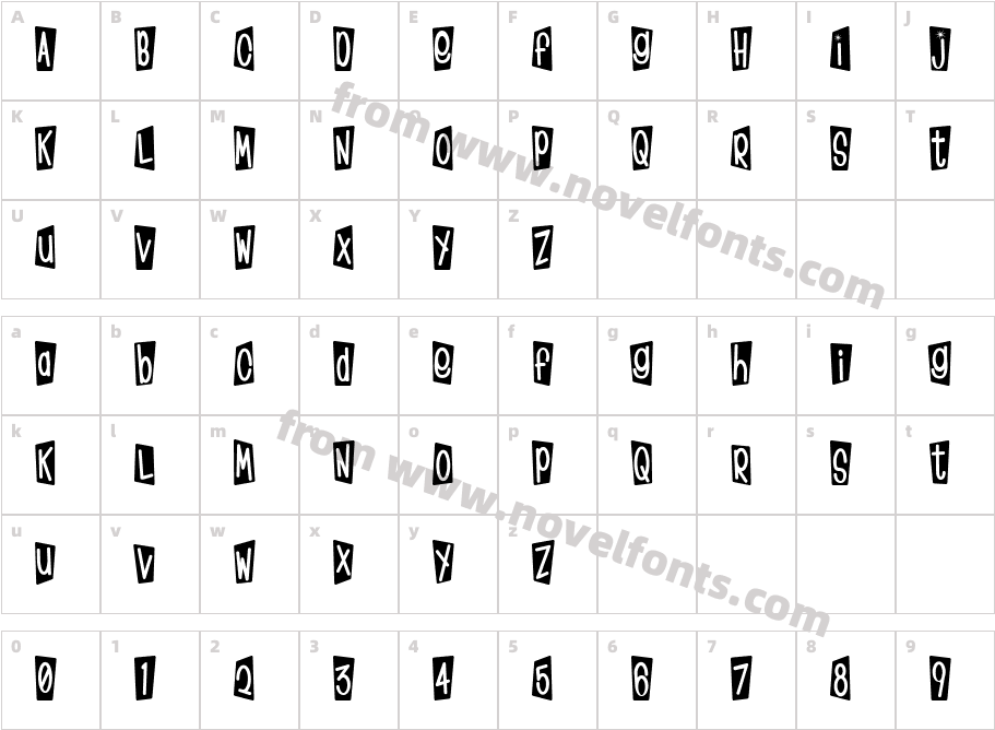 KlinkOMiteCharacter Map