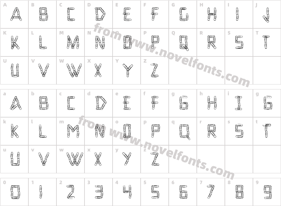 KlipJointCharacter Map